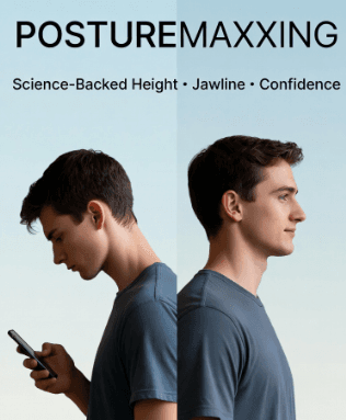 Posturemaxxing for height, jawline definition, and pain relief